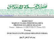 MUI Sulsel Keluarkan Fatwa Jihad Melawan Israel